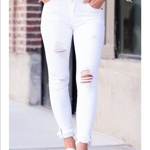 White Distressed Jeans